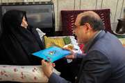 دیدار مدیرکل بنیاد فارس با مادر شهیدان محمدی و جانباز ۷۰ درصد صفدری در شیراز